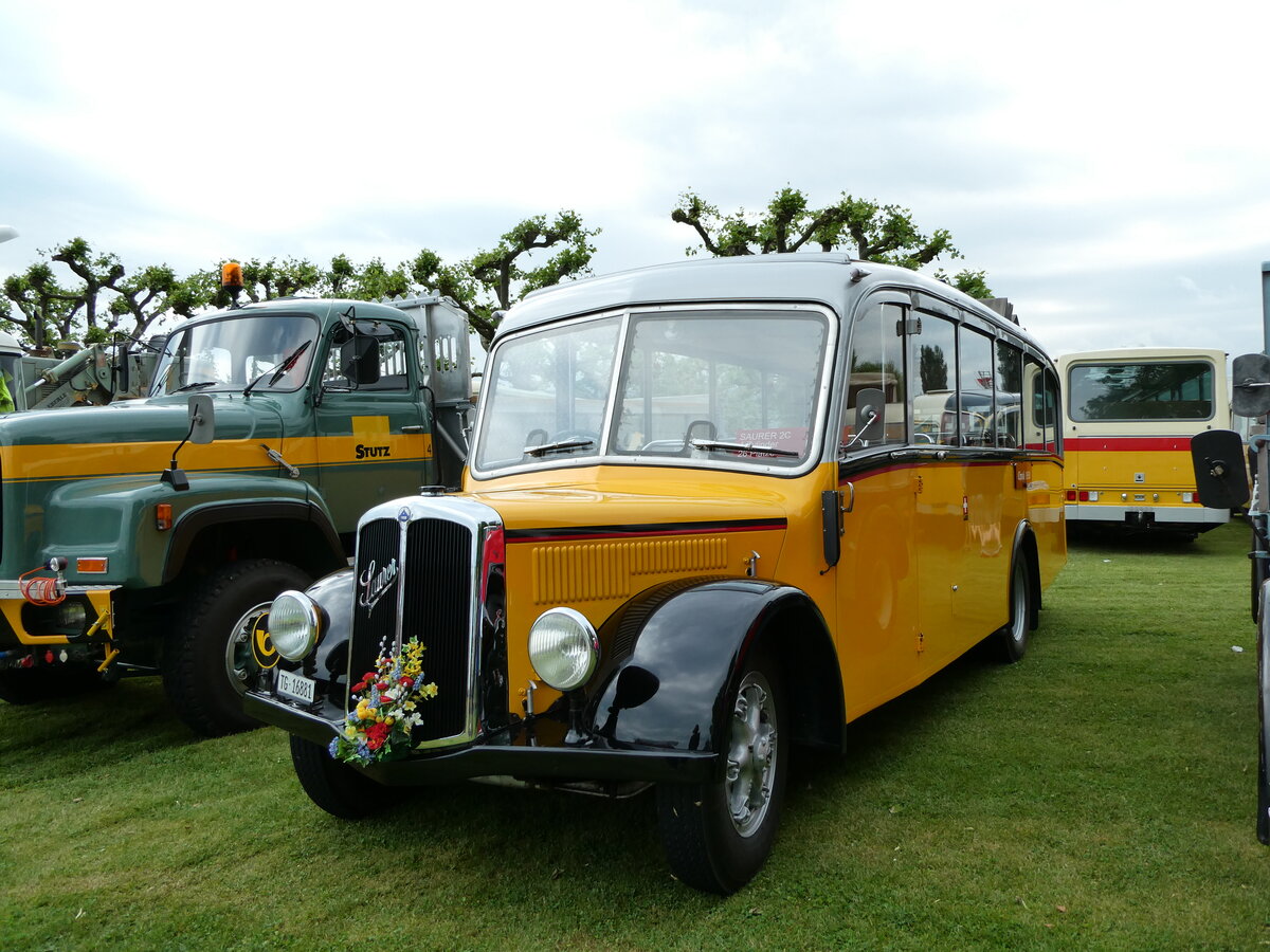 (235'955) - Zollikofer, Berg - TG 16'881 - Saurer/H�nni (ex Reusser, Thun; ex Kontiki, Wettingen; ex Nussbaumer, Ganterschwil) am 21. Mai 2022 in Arbon, Arbon Classics