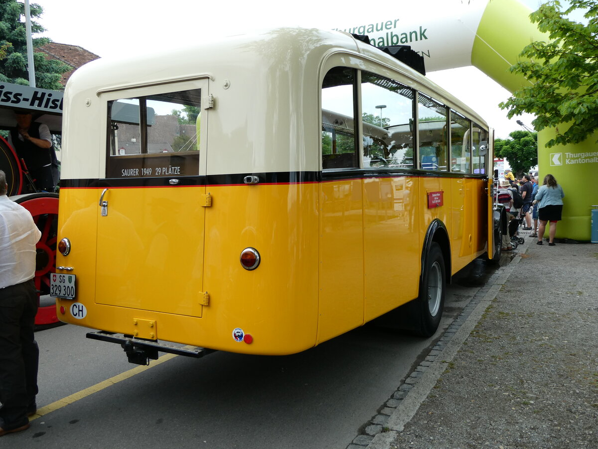 (235'980) - Baumgartner, Horn - SG 329'300 - Saurer/T�scher (ex Bucheli, Kriens Nr. 10; ex Gr�ni, Udligenswil) am 21. Mai 2022 in Arbon, Arbon Classics