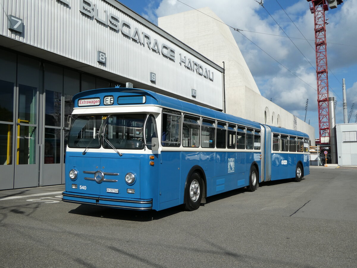 (236'366) - VBZ Z�rich (TMZ) - Nr. 540/ZH 187'540 - Saurer/Saurer (ex Nr. 7540; ex Nr. 540) am 28. Mai 2022 in Z�rich, Garage Hardau