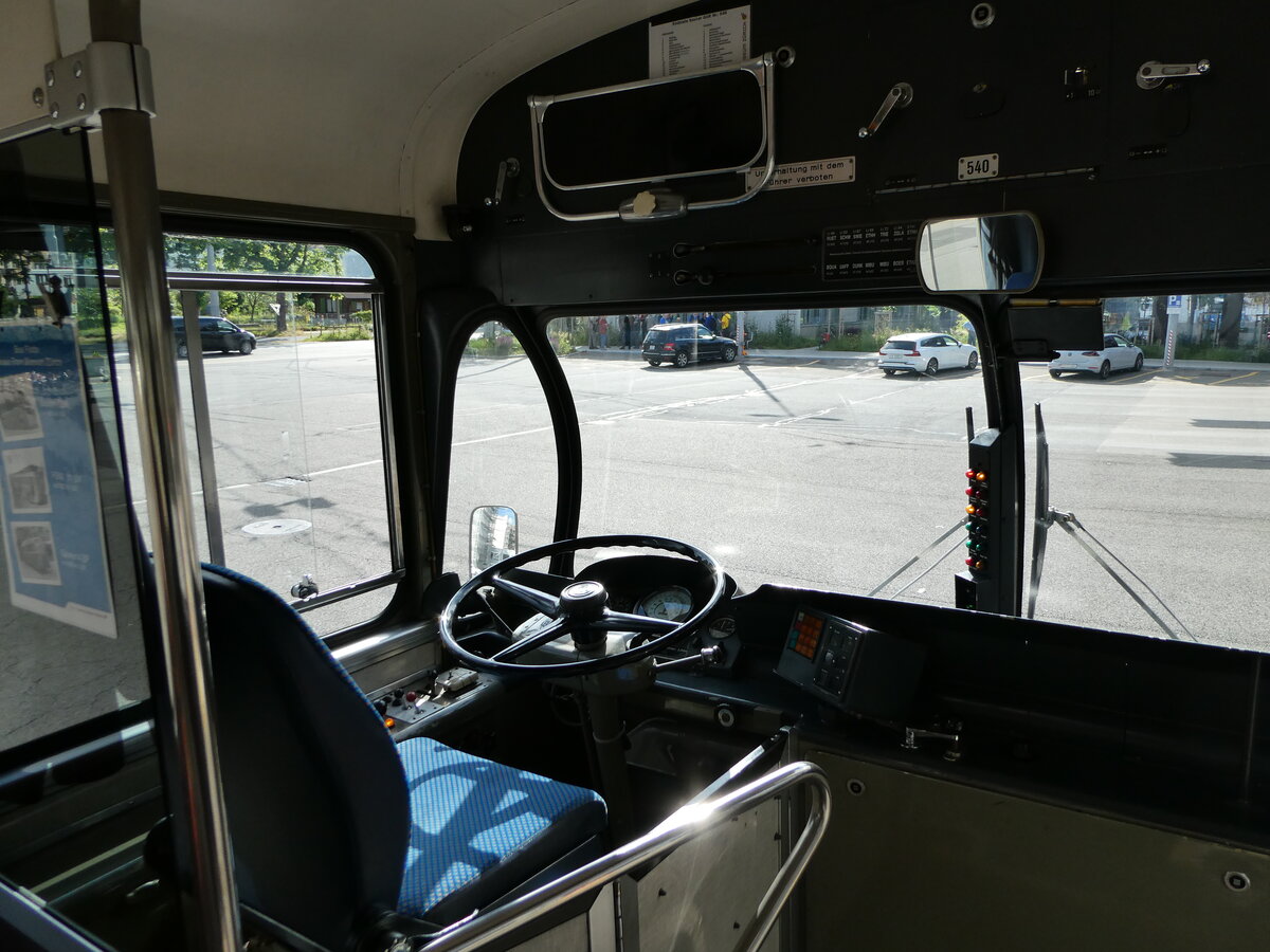 (236'378) - VBZ Z�rich (TMZ) - Nr. 540/ZH 187'540 - Saurer/Saurer (ex Nr. 7540; ex Nr. 540) am 28. Mai 2022 in Z�rich, Garage Hardau (Innenaufnahme)