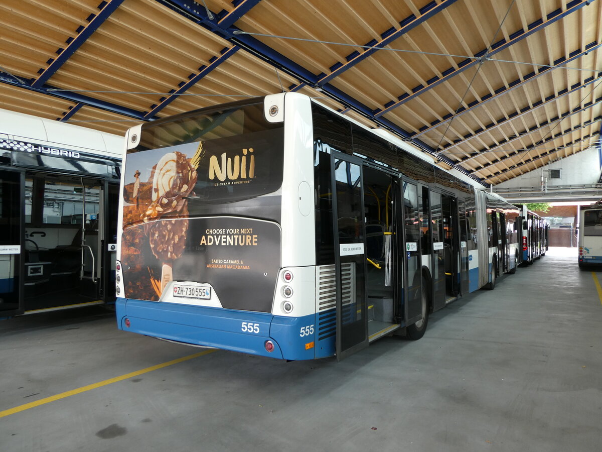 (236'433) - VBZ Z�rich - Nr. 555/ZH 730'555 - Neoplan am 28. Mai 2022 in Z�rich, Garage Hardau