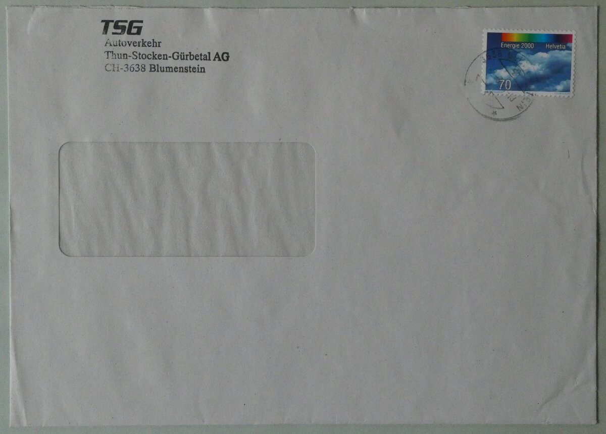 (236'471) - TSG-Briefumschlag vom 2. M�rz 1998 am 29. Mai 2022 in Thun