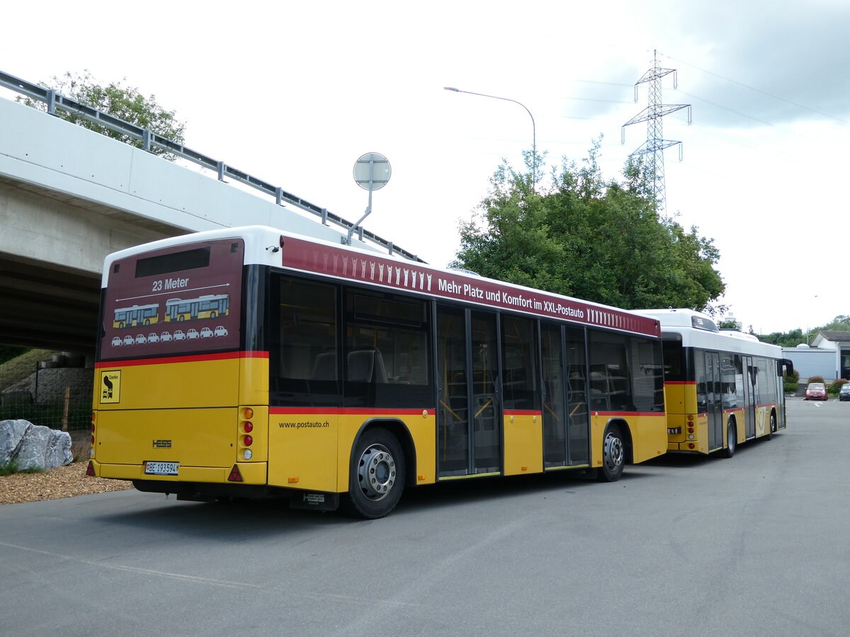 (236'492) - PostAuto Bern - BE 193'594 - Lanz+Marti/Hess Personenanh�nger (ex Klopfstein, Laupen) am 29. Mai 2022 in Kerzers, Interbus