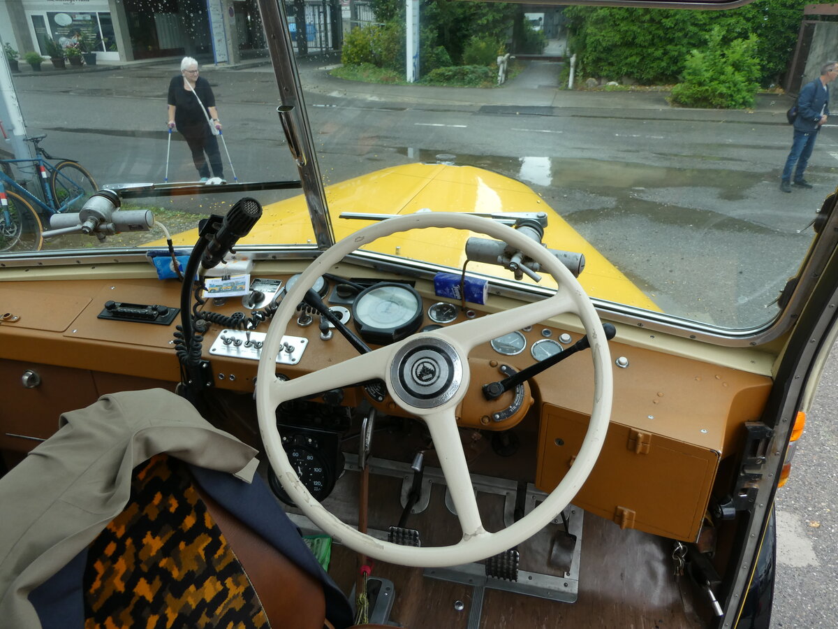 (236'803) - Mosimann, Aesch - ZH 26'245 - Saurer/T�scher (ex diverse Besitzer; ex Fravi, Andeer) am 5. Juni 2022 in Brugg, Bahnpark (Innenaufnahme)