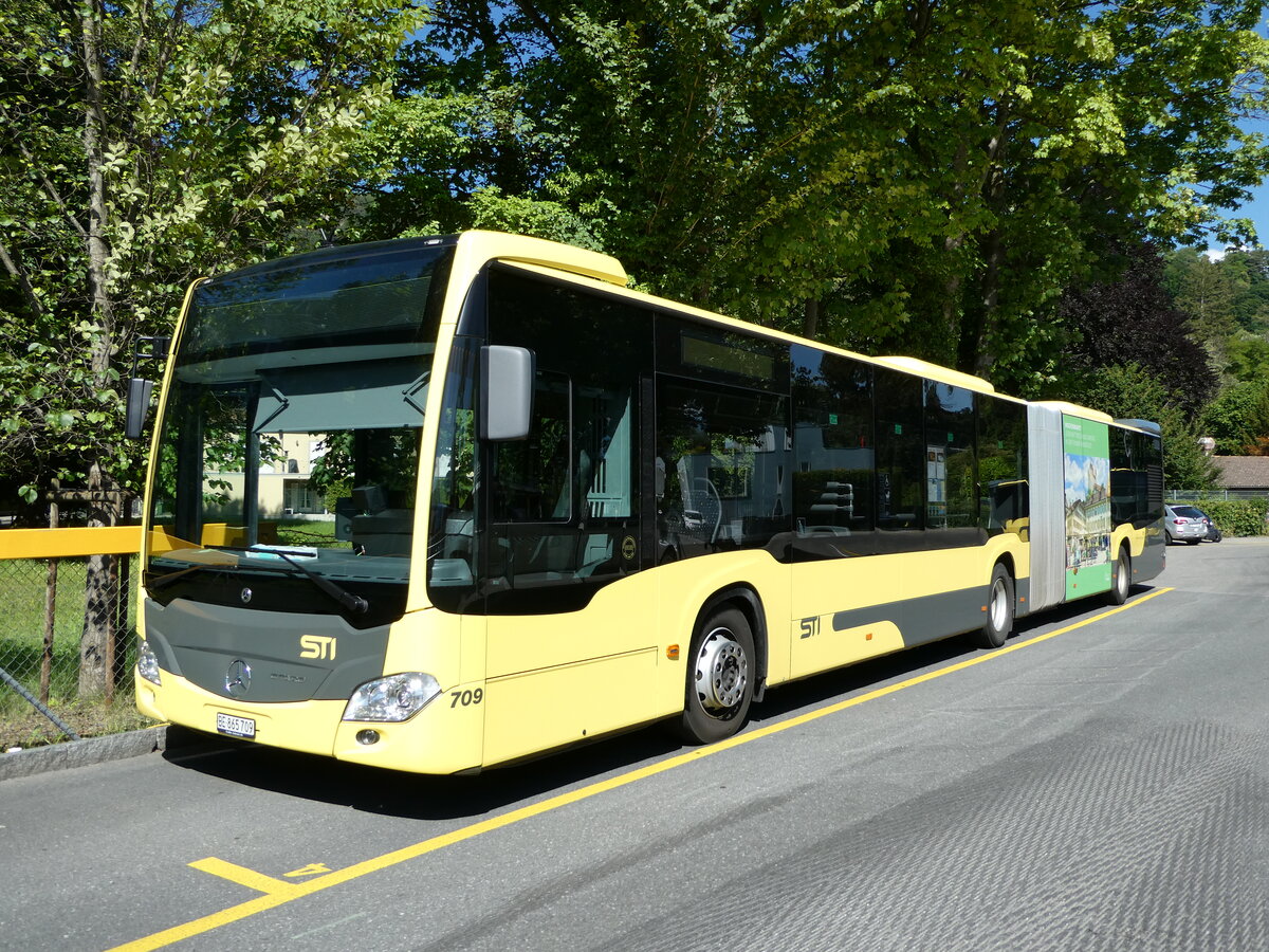(237'015) - STI Thun - Nr. 709/BE 865'709 - Mercedes am 11. Juni 2022 bei der Schiffl�ndte Thun