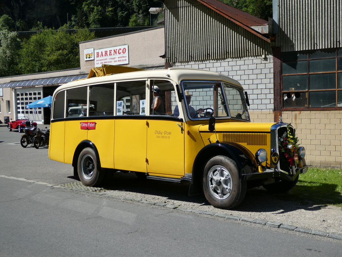 (237'115) - Moser, Sch�nenberg - ZH 216'722 - Berna/Hess (ex Barenco, Faido) am 12. Juni 2022 in Faido, Garage Barenco