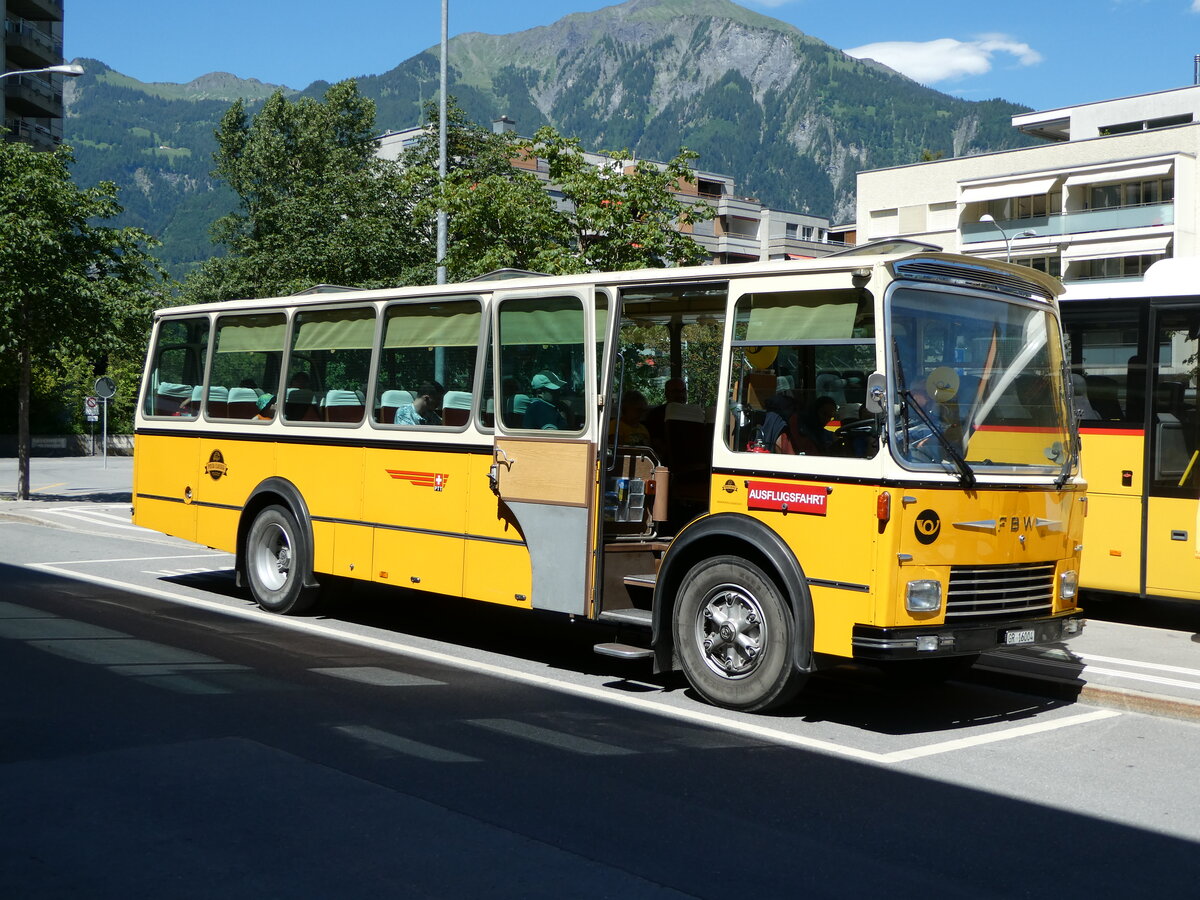 (237'156) - Wittwer, Chur - GR 16'004 - FBW/Gangloff (ex Eggenberger, M�riken; ex AVG Grindelwald Nr. 11; ex P 24'170) am 12. Juni 2022 beim Bahnhof Landquart