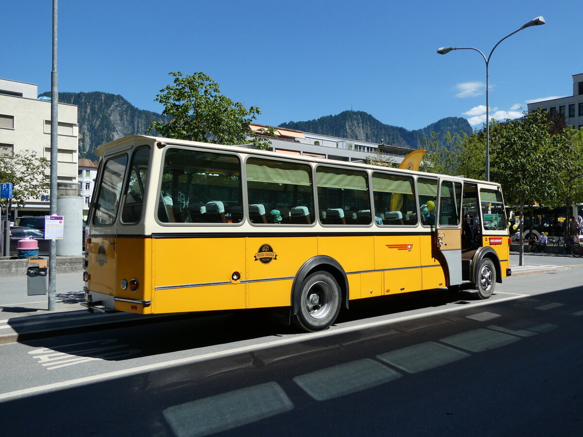 (237'157) - Wittwer, Chur - GR 16'004 - FBW/Gangloff (ex Eggenberger, M�riken; ex AVG Grindelwald Nr. 11; ex P 24'170) am 12. Juni 2022 beim Bahnhof Landquart