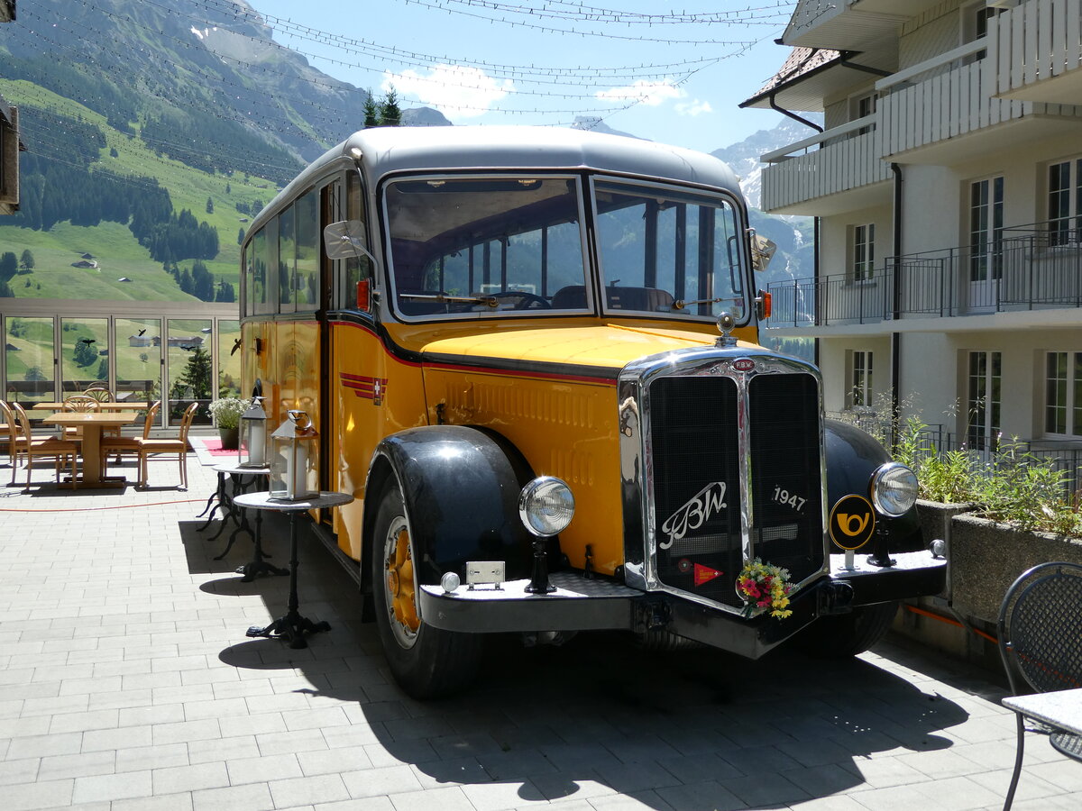 (237'278) - Peter, Luthern Bad - FBW/Gangloff (ex Reusser, Bassersdorf; ex Panel, P�verenges; ex P 24'562; ex P 1351) am 19. Juni 2022 in Adelboden, Hotel Beau Site