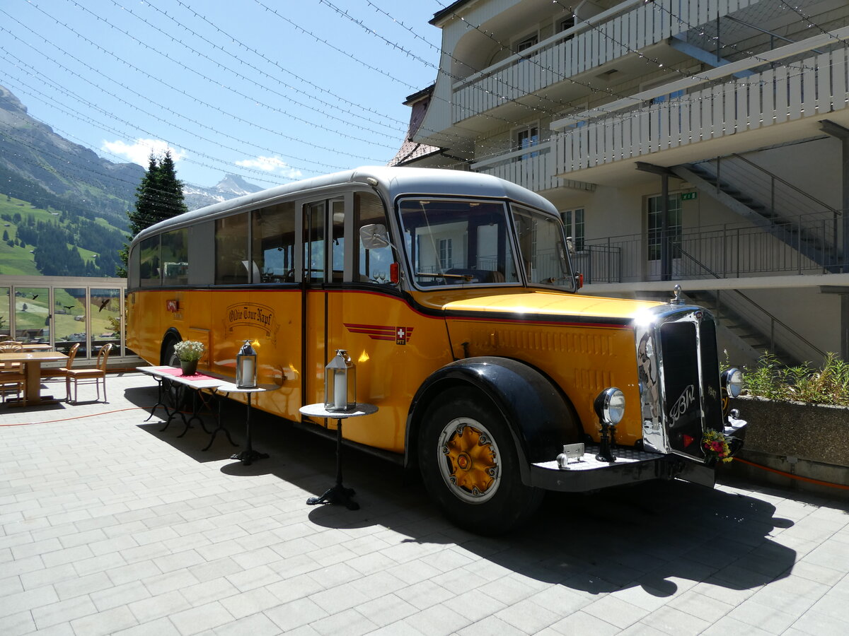 (237'279) - Peter, Luthern Bad - FBW/Gangloff (ex Reusser, Bassersdorf; ex Panel, P�verenges; ex P 24'562; ex P 1351) am 19. Juni 2022 in Adelboden, Hotel Beau Site