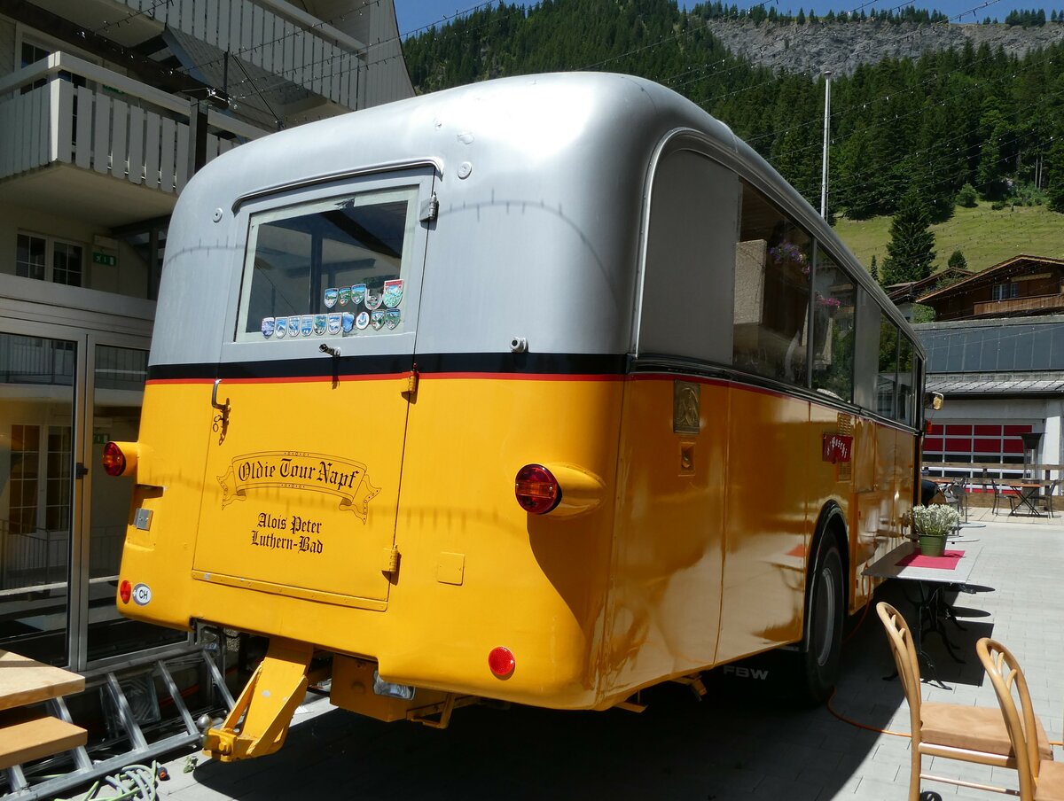 (237'281) - Peter, Luthern Bad - FBW/Gangloff (ex Reusser, Bassersdorf; ex Panel, P�verenges; ex P 24'562; ex P 1351) am 19. Juni 2022 in Adelboden, Hotel Beau Site