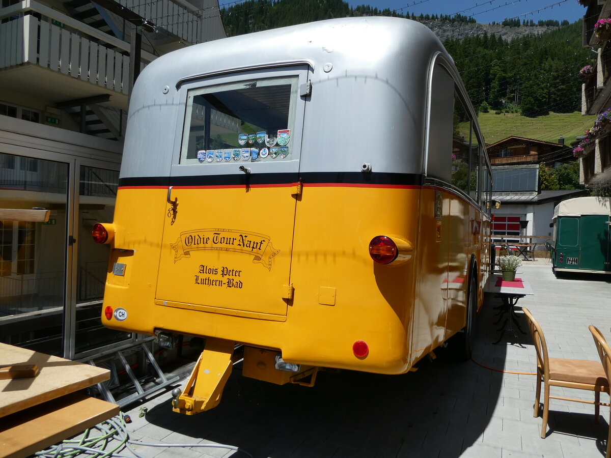 (237'282) - Peter, Luthern Bad - FBW/Gangloff (ex Reusser, Bassersdorf; ex Panel, P�verenges; ex P 24'562; ex P 1351) am 19. Juni 2022 in Adelboden, Hotel Beau Site