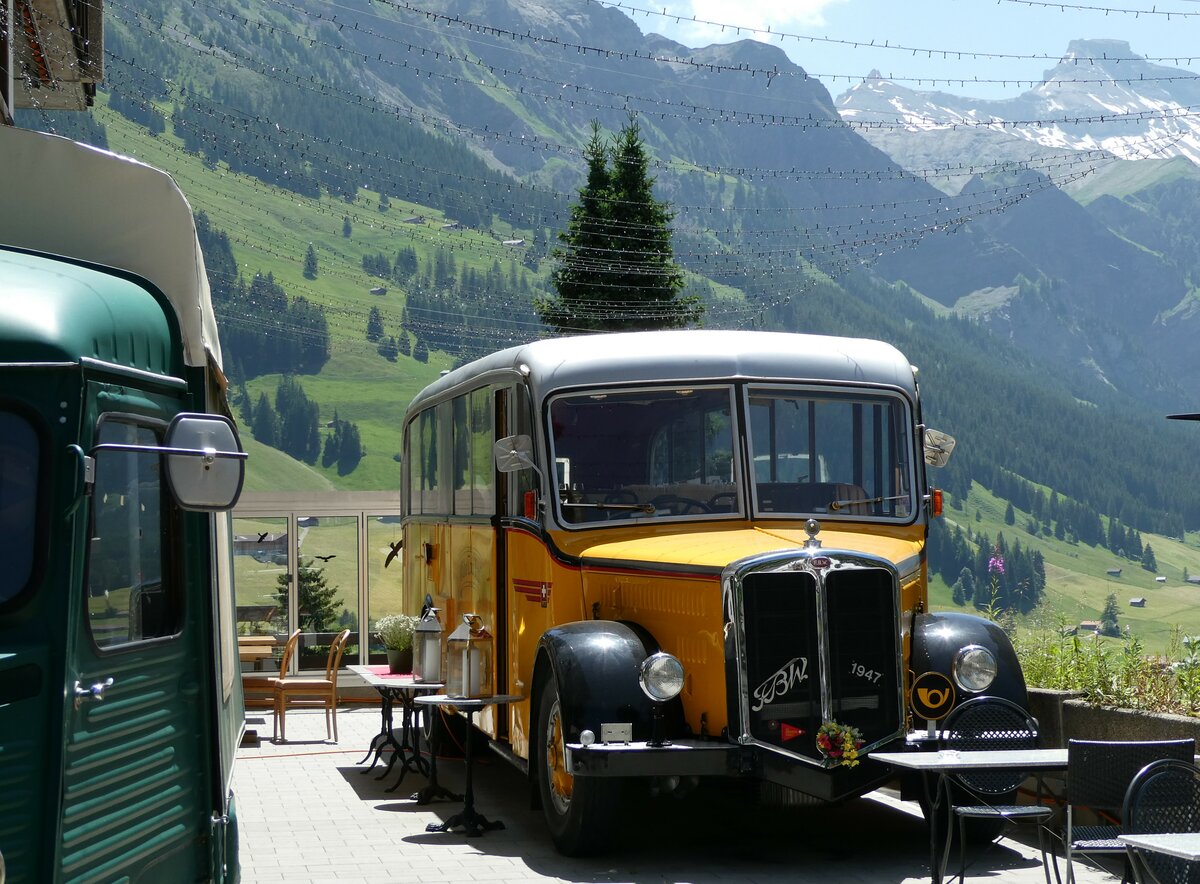 (237'288) - Peter, Luthern Bad - FBW/Gangloff (ex Reusser, Bassersdorf; ex Panel, P�verenges; ex P 24'562; ex P 1351) am 19. Juni 2022 in Adelboden, Hotel Beau Site
