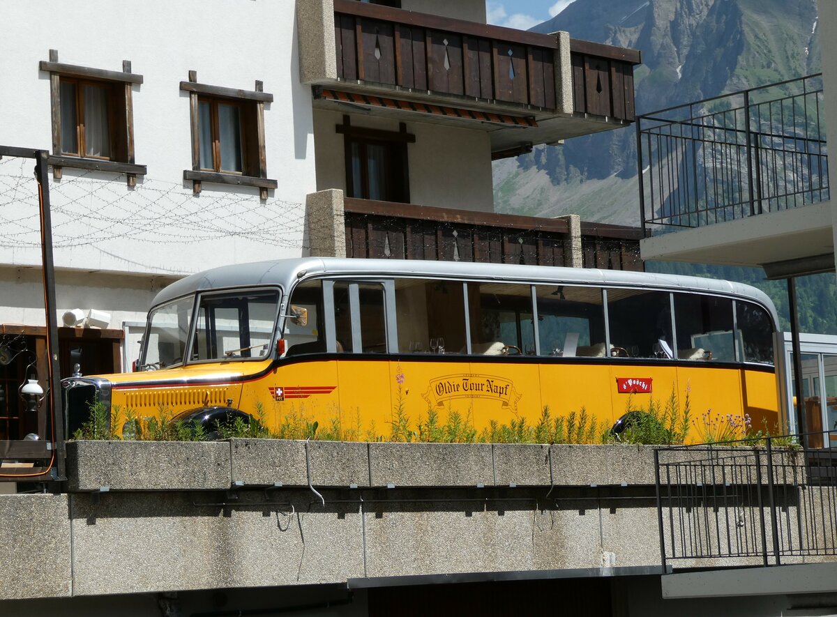 (237'315) - Peter, Luthern Bad - FBW/Gangloff (ex Reusser, Bassersdorf; ex Panel, P�verenges; ex P 24'562; ex P 1351) am 19. Juni 2022 in Adelboden, Hotel Beau Site (Teilaufnahme)