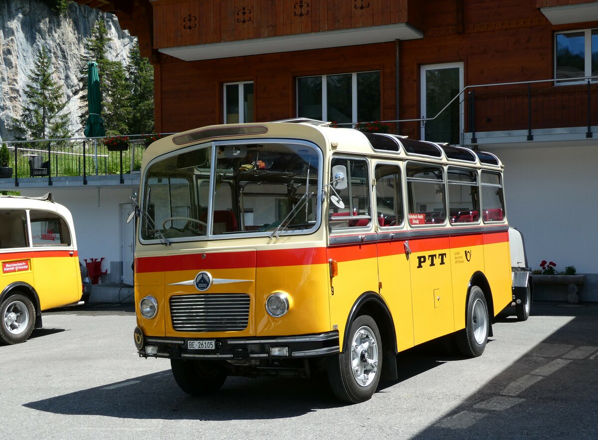 (237'642) - Schmid, Th�rishaus - Nr. 9/BE 26'105 - Saurer/R&J (ex Geiger, Adelboden Nr. 9) am 26. Juni 2022 auf der Griesalp