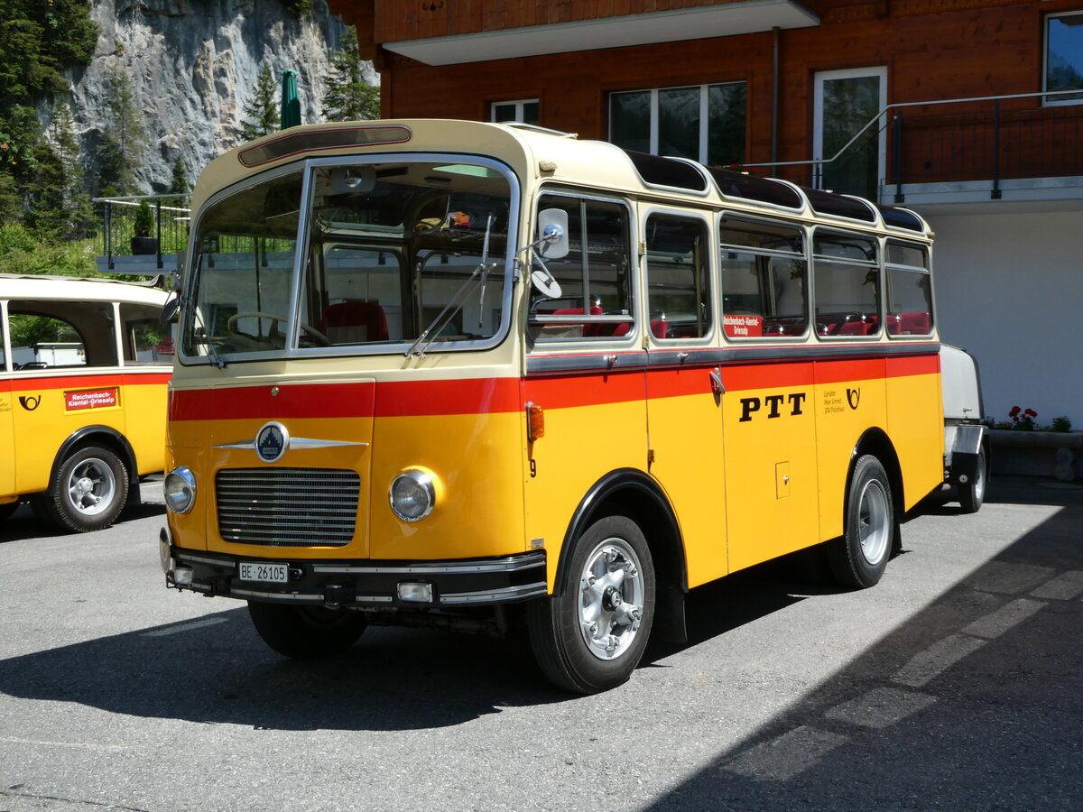 (237'645) - Schmid, Th�rishaus - Nr. 9/BE 26'105 - Saurer/R&J (ex Geiger, Adelboden Nr. 9) am 26. Juni 2022 auf der Griesalp