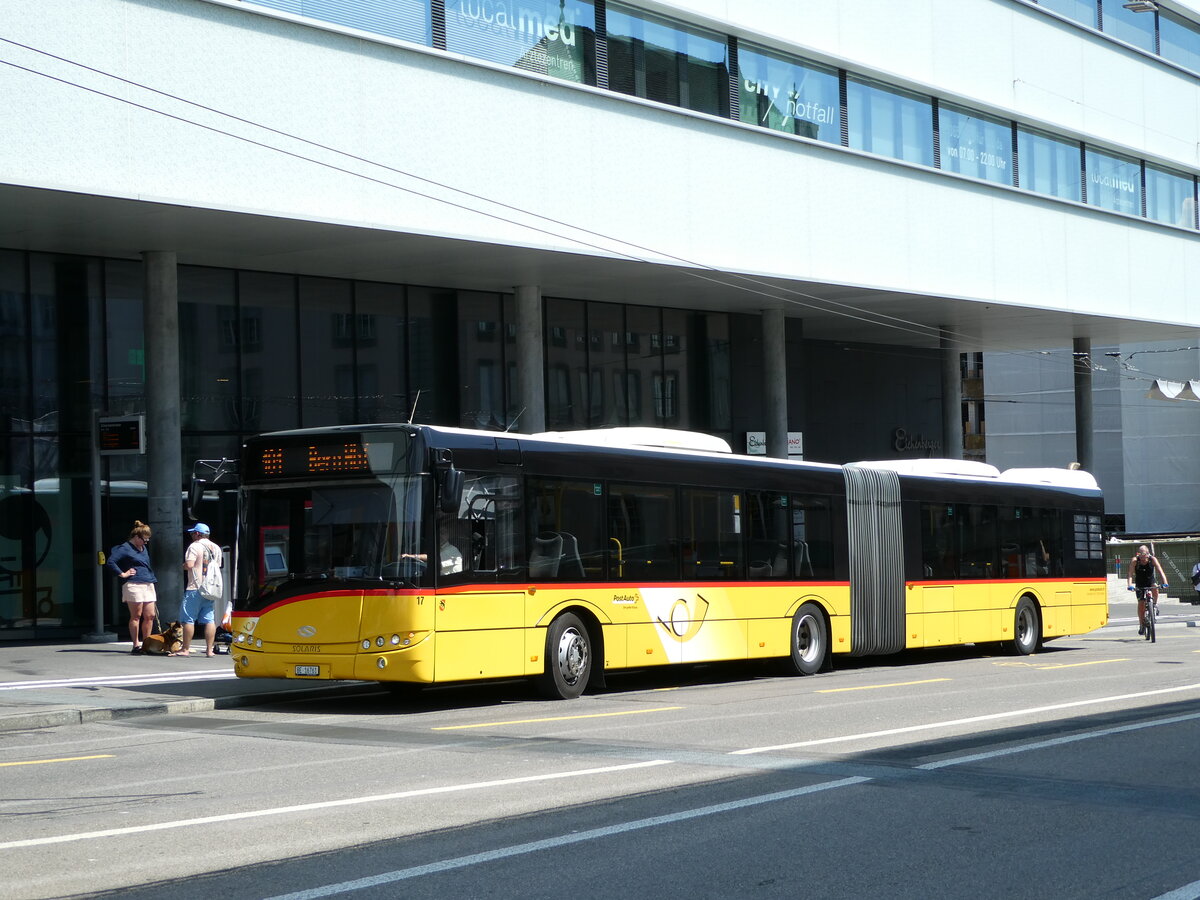 (237'895) - Steiner, Ortschwaben - Nr. 17/BE 16'761 - Solaris (ex PostAuto Bern Nr. 682) am 3. Juli 2022 in Bern, Schanzenstrasse