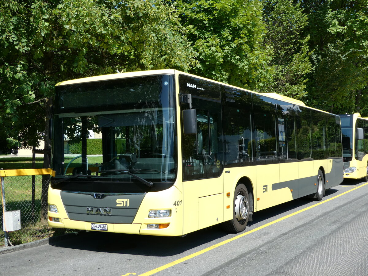 (237'897) - STI Thun - Nr. 401/BE 849'401 - MAN am 3. Juli 2022 bei der Schiffl�ndte Thun