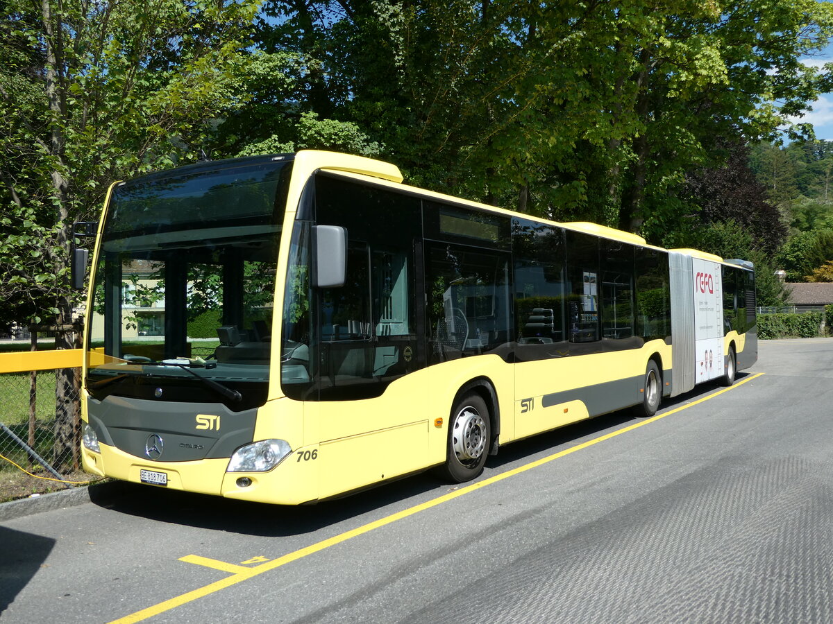 (237'898) - STI Thun - Nr. 706/BE 818'706 - Mercedes am 3. Juli 2022 bei der Schiffl�ndte Thun