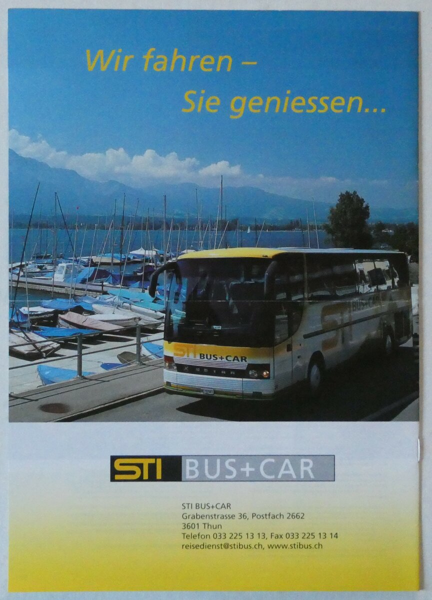 (237'909) - STI-Reiseprogramm 2006 am 9. Juli 2022 in Thun (R�ckseite)