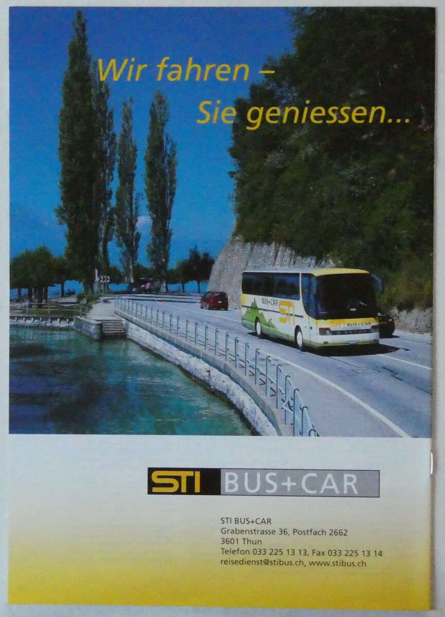 (237'911) - STI-Reiseprogramm 2007 am 9. Juli 2022 in Thun (R�ckseite)