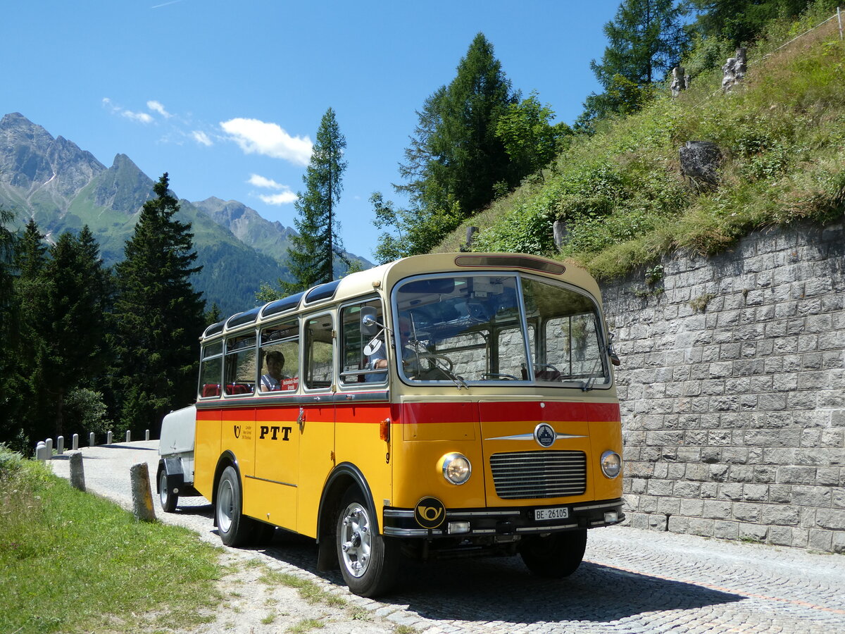 (237'961) - Schmid, Th�rishaus - Nr. 9/BE 26'105 - Saurer/R&J (ex Geiger, Adelboden Nr. 9) am 10. Juli 2022 bei Airolo