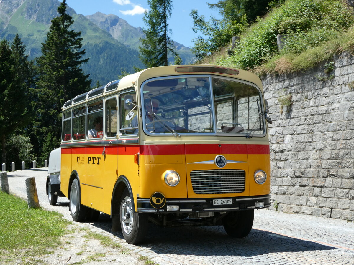 (237'963) - Schmid, Th�rishaus - Nr. 9/BE 26'105 - Saurer/R&J (ex Geiger, Adelboden Nr. 9) am 10. Juli 2022 bei Airolo