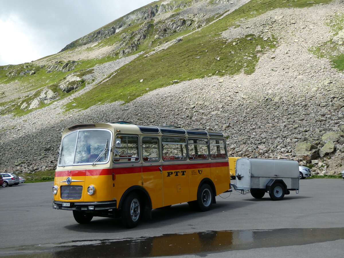 (237'980) - Schmid, Th�rishaus - Nr. 9/BE 26'105 - Saurer/R&J (ex Geiger, Adelboden Nr. 9) am 10. Juli 2022 in Susten, Passh�he