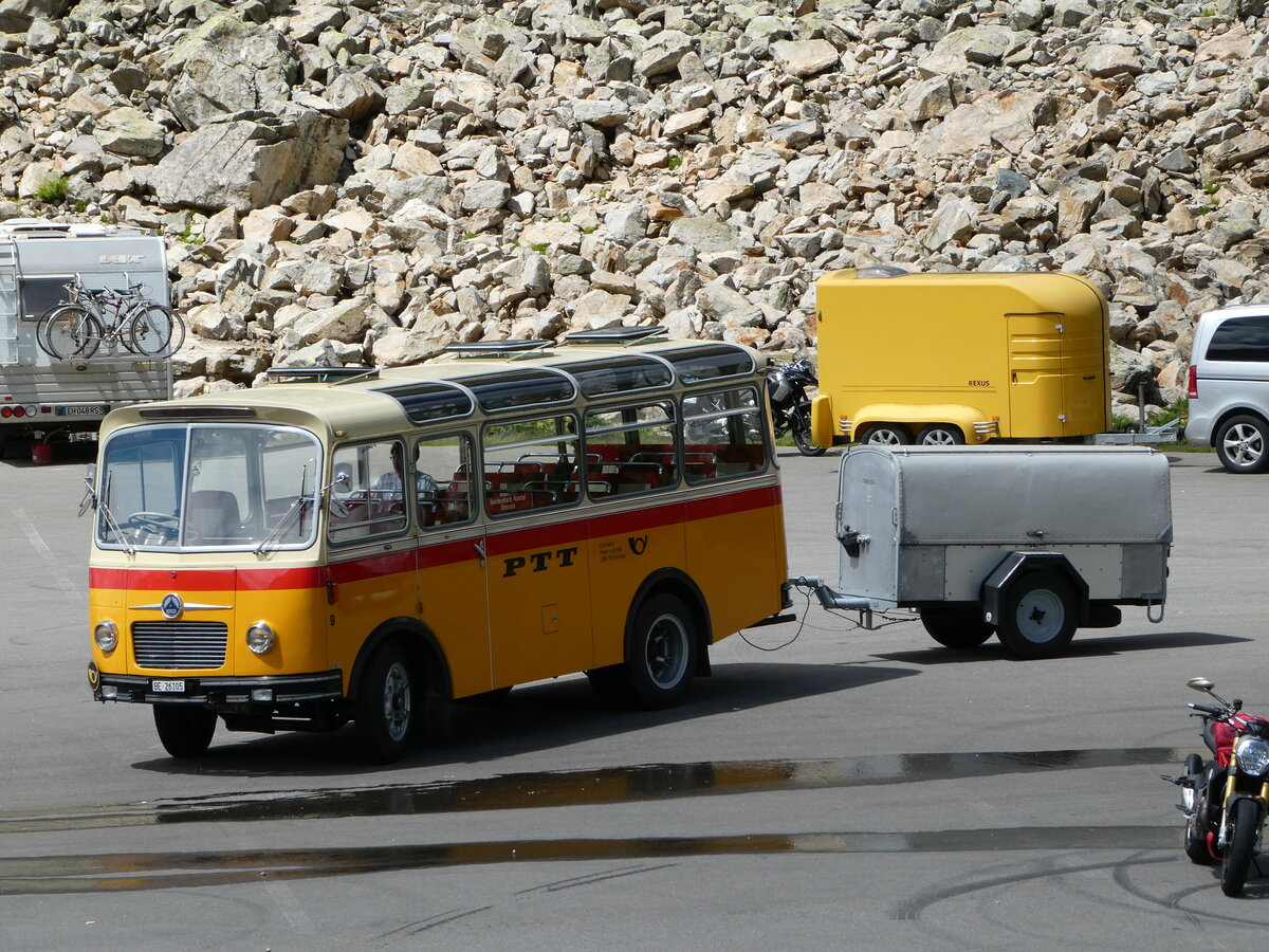 (237'982) - Schmid, Th�rishaus - Nr. 9/BE 26'105 - Saurer/R&J (ex Geiger, Adelboden Nr. 9) am 10. Juli 2022 in Susten, Passh�he