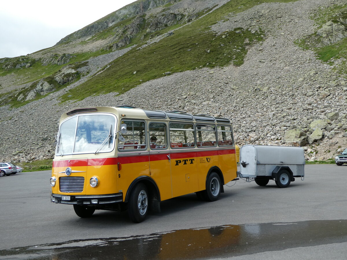 (237'984) - Schmid, Th�rishaus - Nr. 9/BE 26'105 - Saurer/R&J (ex Geiger, Adelboden Nr. 9) am 10. Juli 2022 in Susten, Passh�he