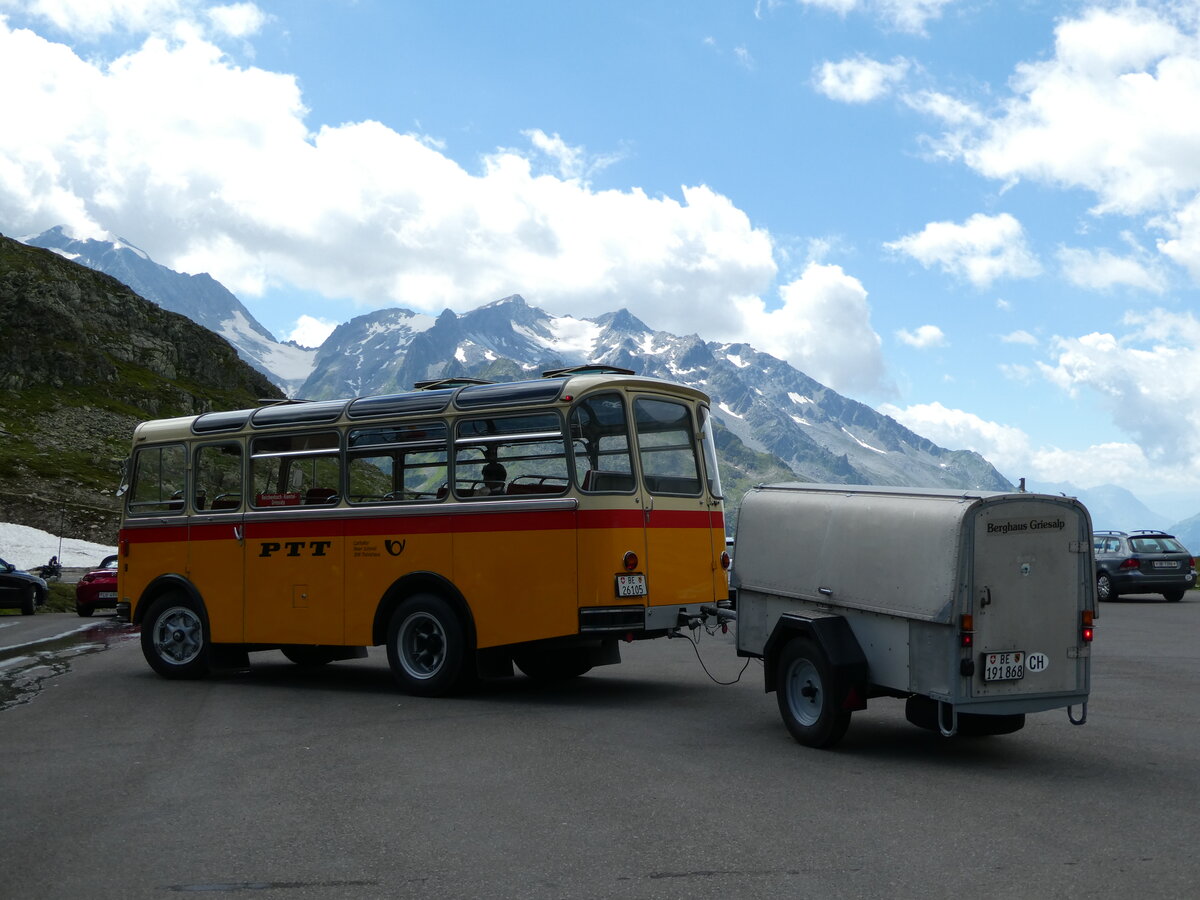 (237'986) - Schmid, Th�rishaus - Nr. 9/BE 26'105 - Saurer/R&J (ex Geiger, Adelboden Nr. 9) am 10. Juli 2022 in Susten, Passh�he