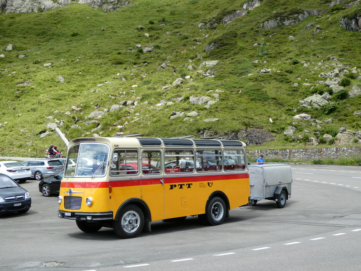 (237'990) - Schmid, Th�rishaus - Nr. 9/BE 26'105 - Saurer/R&J (ex Geiger, Adelboden Nr. 9) am 10. Juli 2022 in Susten, Steingletscher