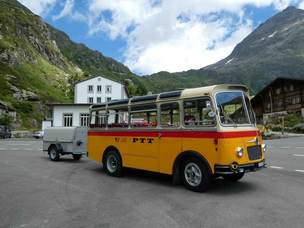 (237'993) - Schmid, Th�rishaus - Nr. 9/BE 26'105 - Saurer/R&J (ex Geiger, Adelboden Nr. 9) am 10. Juli 2022 in Susten, Steingletscher