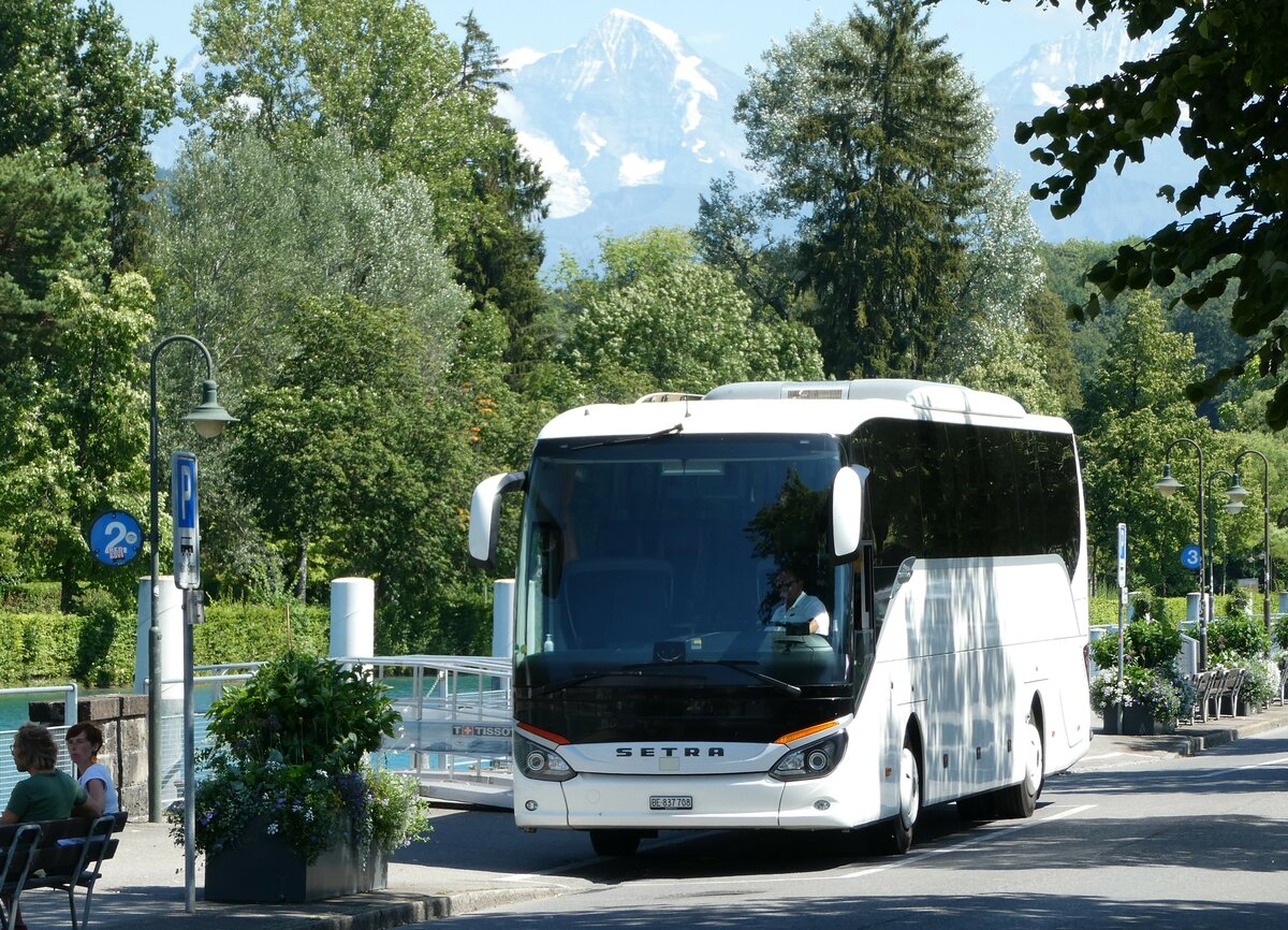 (238'022) - Busmiete, Regensdorf - BE 837'708 - Setra am 11. Juli 2022 bei der Schiffl�ndte Thun