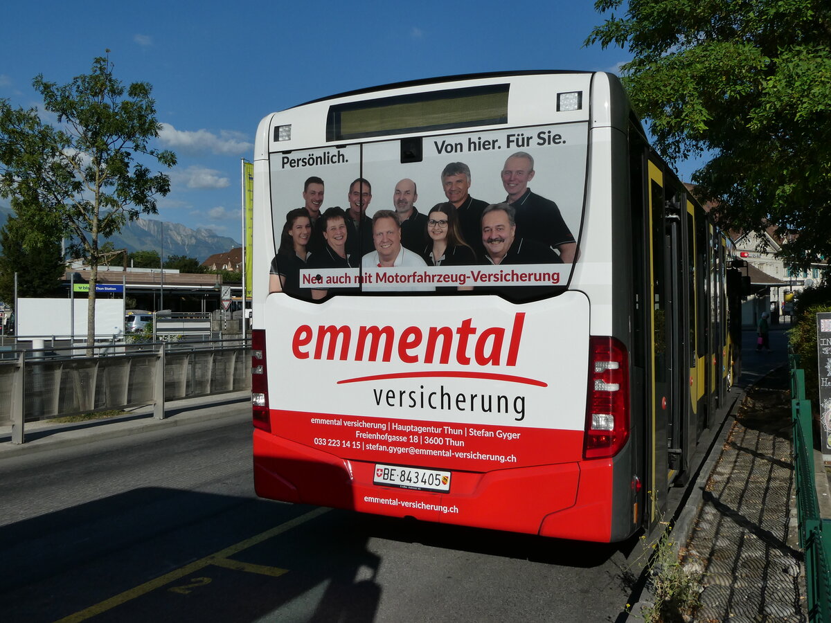 (238'059) - STI Thun - Nr. 405/BE 843'405 - Mercedes am 15. Juli 2022 bei der Schiffl�ndte Thun