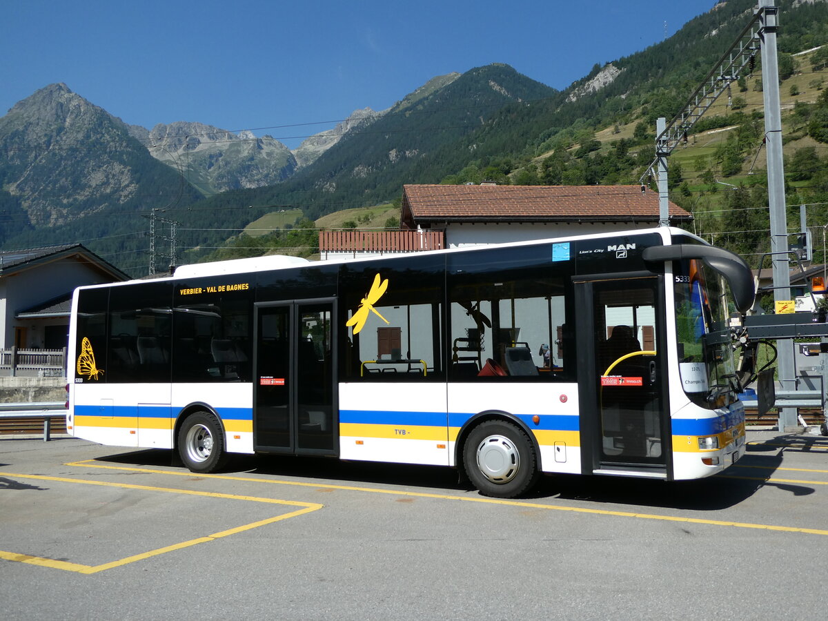 (238'088) - TMR Martigny - Nr. 111/VS 216'318 - MAN/G�ppel am 16. Juli 2022 in Orsi�res, Garage