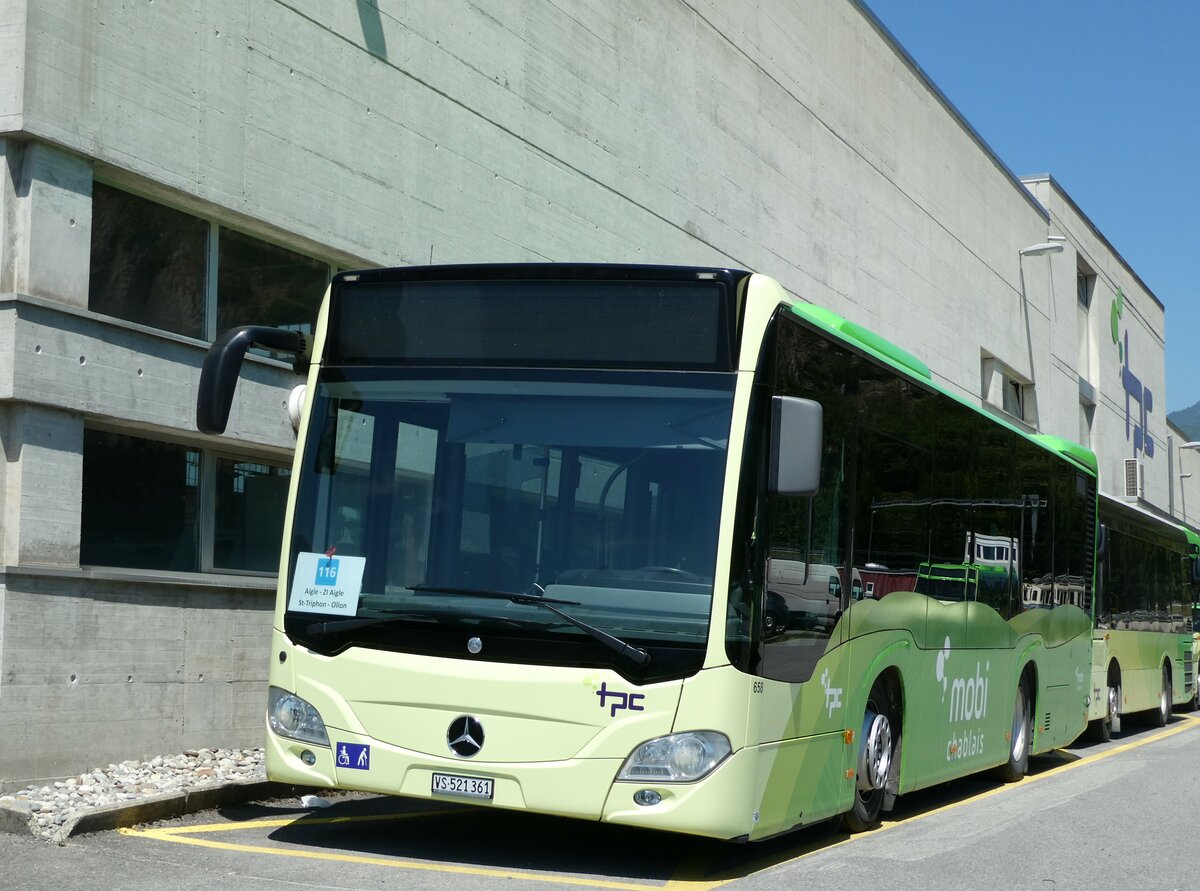 (238'135) - TPC Aigle - Nr. 658/VS 521'361 - Mercedes (ex Lufthansa, D-Frankfurt; ex EvoBus, D-Mannheim) am 16. Juli 2022 in Aigle, D�p�t