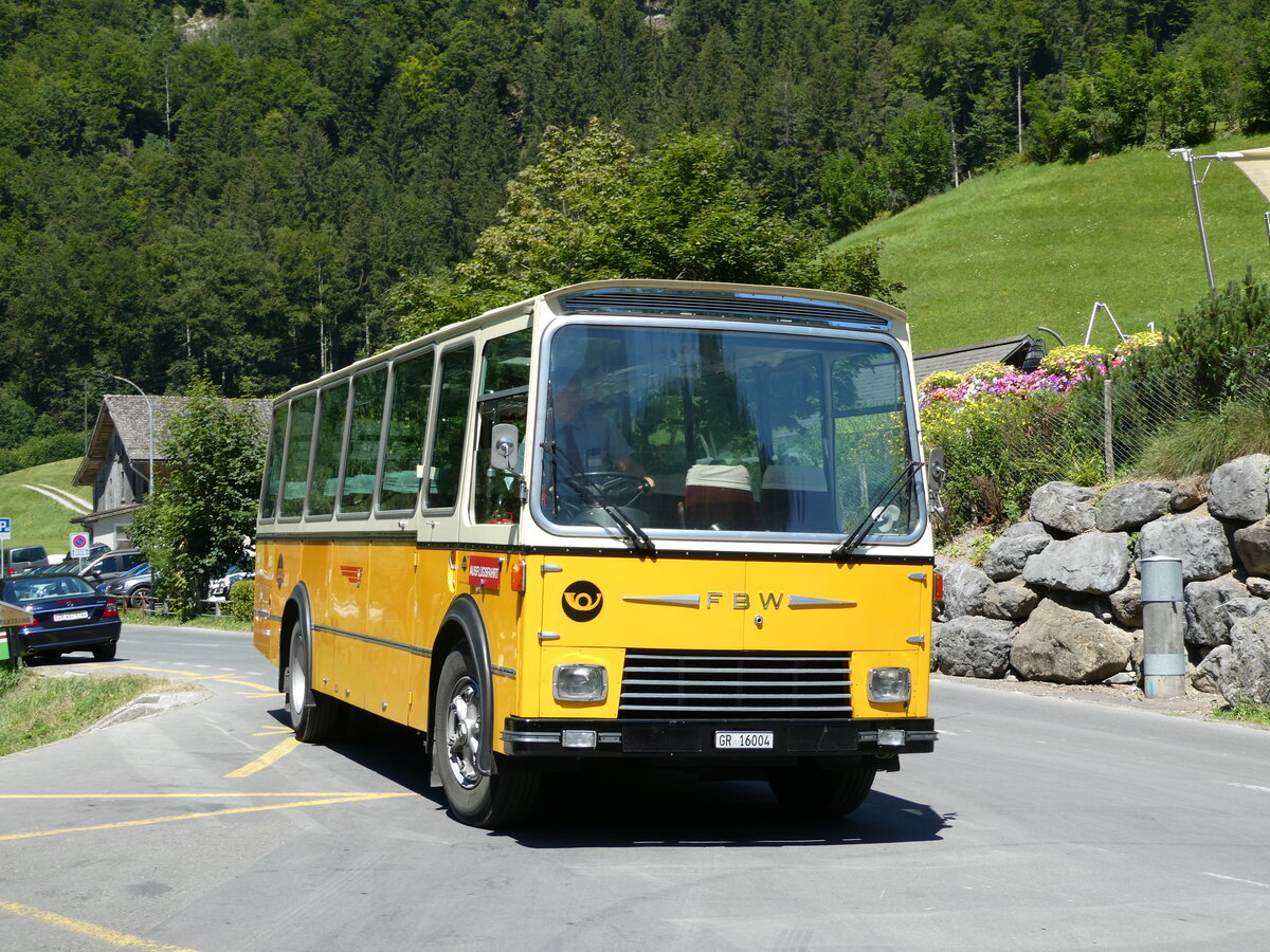 (238'241) - Wittwer, Chur - GR 16'004 - FBW/Gangloff (ex Eggenberger, M�riken; ex AVG Grindelwald Nr. 11; ex P 24'170) am 17. Juli 2022 in Kl�ntal, Rhodannenberg