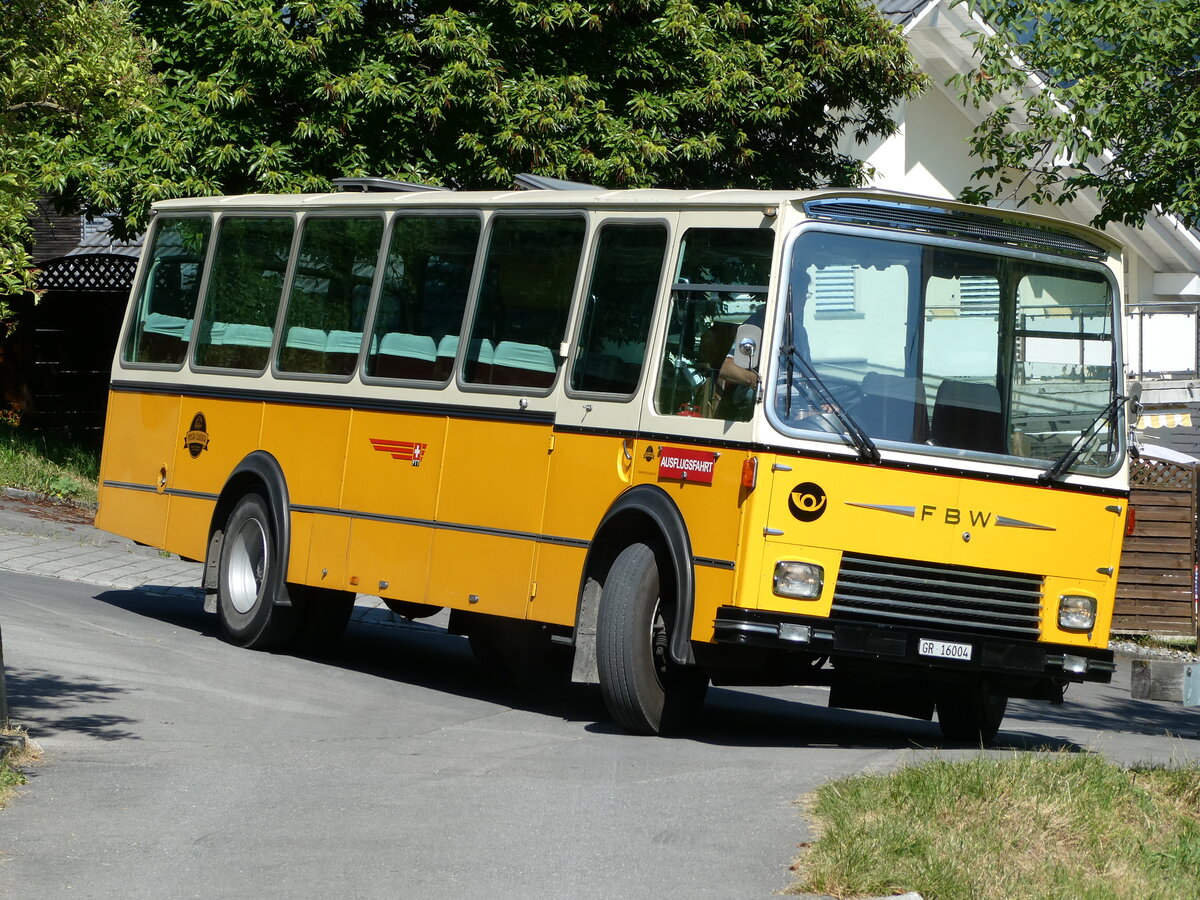 (238'264) - Wittwer, Chur - GR 16'004 - FBW/Gangloff (ex Eggenberger, M�riken; ex AVG Grindelwald Nr. 11; ex P 24'170) am 17. Juli 2022 in Sargans, Schloss
