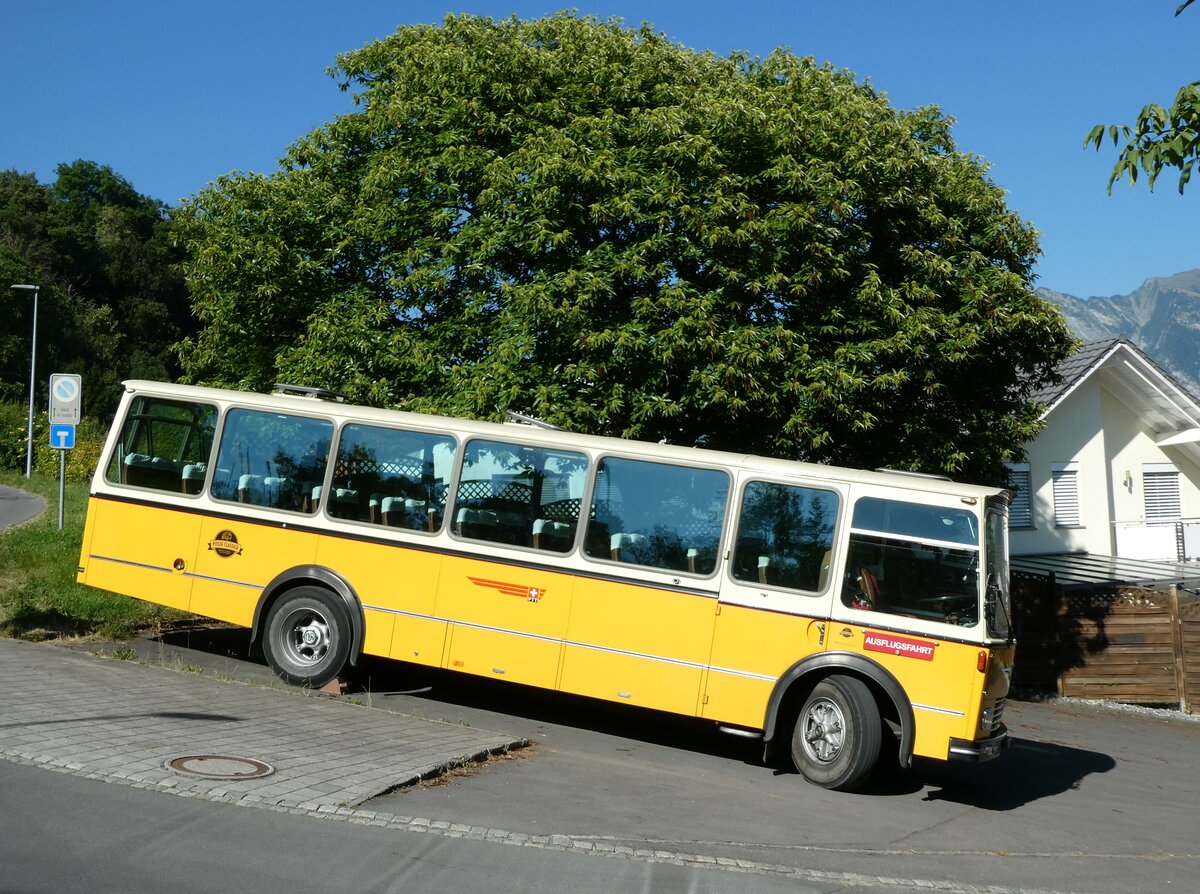 (238'268) - Wittwer, Chur - GR 16'004 - FBW/Gangloff (ex Eggenberger, M�riken; ex AVG Grindelwald Nr., 11; ex P 24'170) am 17. Juli 2022 in Sargans, Schloss