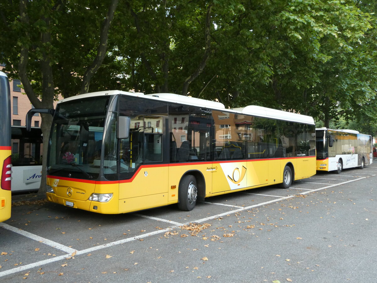 (238'350) - CarPostal Ouest - VD 203'041 - Mercedes (ex PostAuto Graub�nden) am 24. Juli 2022 in Brig, Garage
