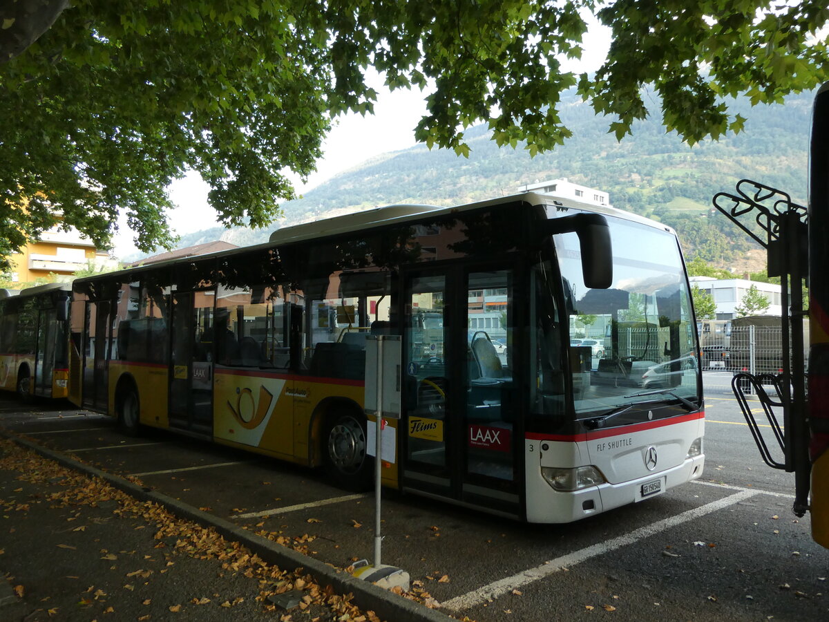 (238'358) - PostAuto Graub�nden - Nr. 3/GR 150'540 - Mercedes (ex PostAuto Nordschweiz) am 24. Juli 2022 in Brig, Garage