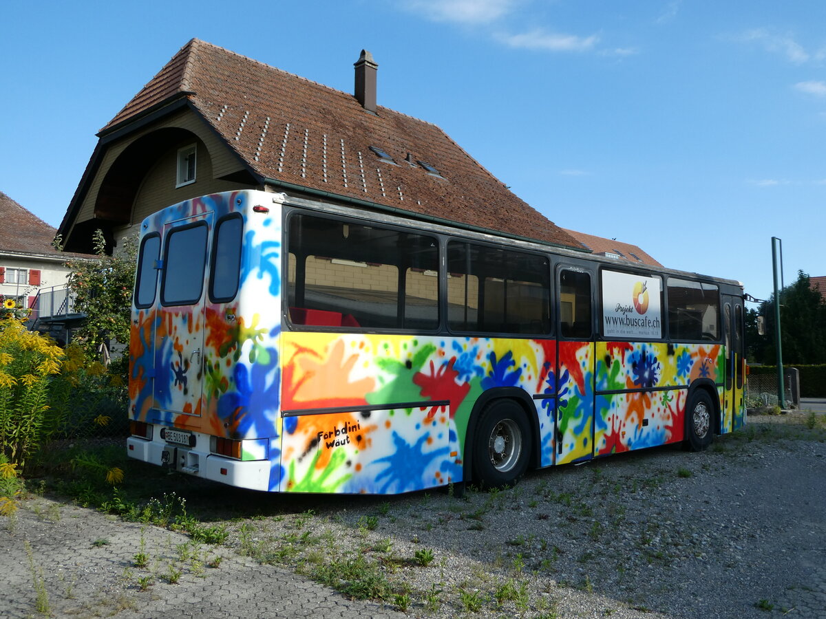 (238'730) - Buscafe, Wattenwil - BE 503'187 - NAW/R&J (ex Koch, Giswil; ex KWO Innertkirchen; ex Heim, Flums) am 1. August 2022 in Sch�pfen, Lyssstrasse