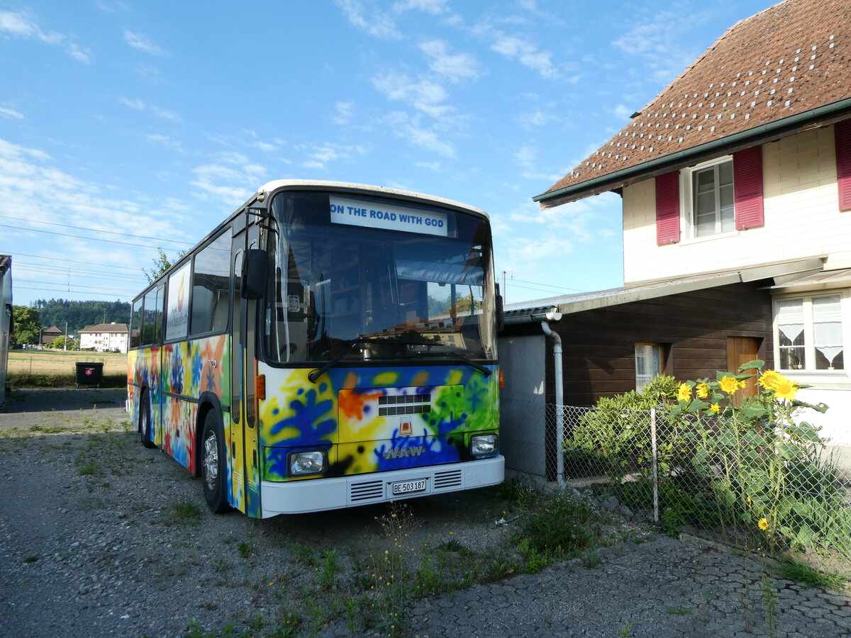 (238'731) - Buscafe, Wattenwil - BE 503'187 - NAW/R&J (ex Koch, Giswil; ex KWO Innertkirchen; ex Heim, Flums) am 1. August 2022 in Sch�pfen, Lyssstrasse