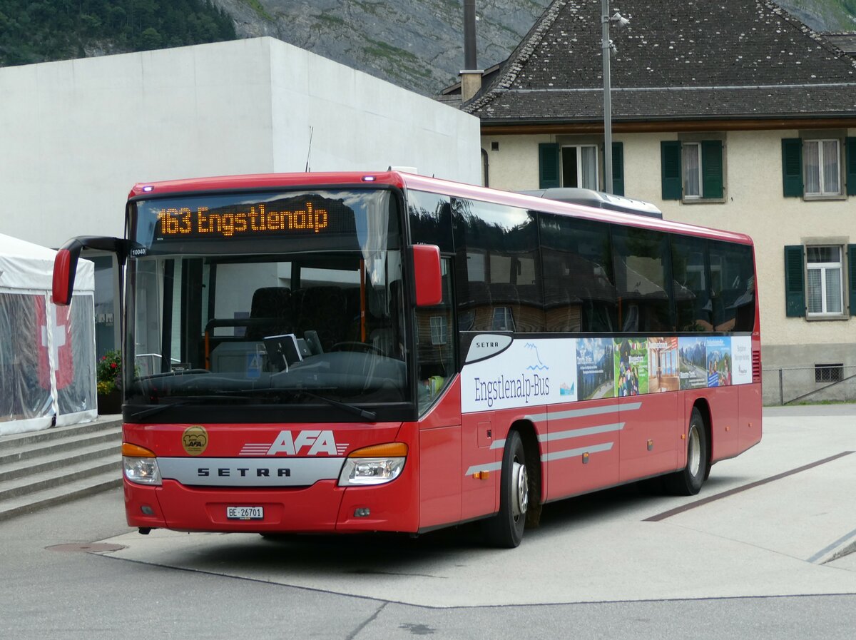 (238'802) - AFA Adelboden - Nr. 24/BE 26'701 - Setra am 1. August 2022 in Innertkirchen, Grimseltor (Einsatz: PostAuto f�r Engstlenalp-Bus)