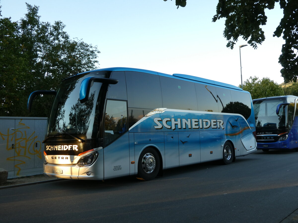 (238'990) - Schneider, Langendorf - SO 21'942 - Setra am 12. August 2022 in Thun, Strandbad 
