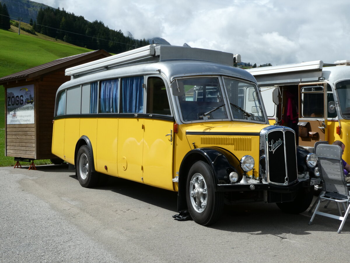 (239'164) - Langenegger A., W�denswil - ZH 20'206 - Saurer/Krapf (ex Tscharner, Thusis) am 20. August 2022 in Wildhaus, Munzenriet