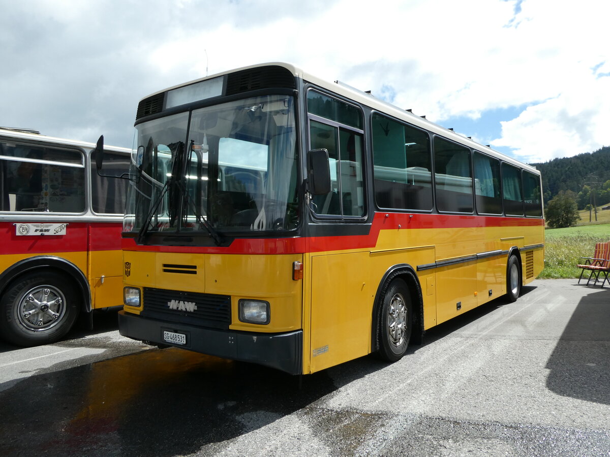 (239'166) - Ackermann, Oberriet - Nr. 12/SG 468'531 - NAW/Hess (ex Gohl, Herzogenbuchsee; ex Amstein, Willisau Nr. 12; ex Steiner, Altb�ron Nr. 12) am 20. August 2022 in Wildhaus, Munzenriet