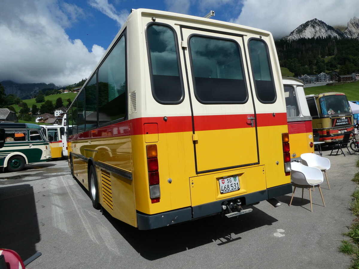 (239'168) - Ackermann, Oberriet - Nr. 12/SG 468'531 - NAW/Hess (ex Gohl, Herzogenbuchsee; ex Amstein, Willisau Nr. 12; ex Steiner, Altb�ron Nr. 12) am 20. August 2022 in Wildhaus, Munzenriet