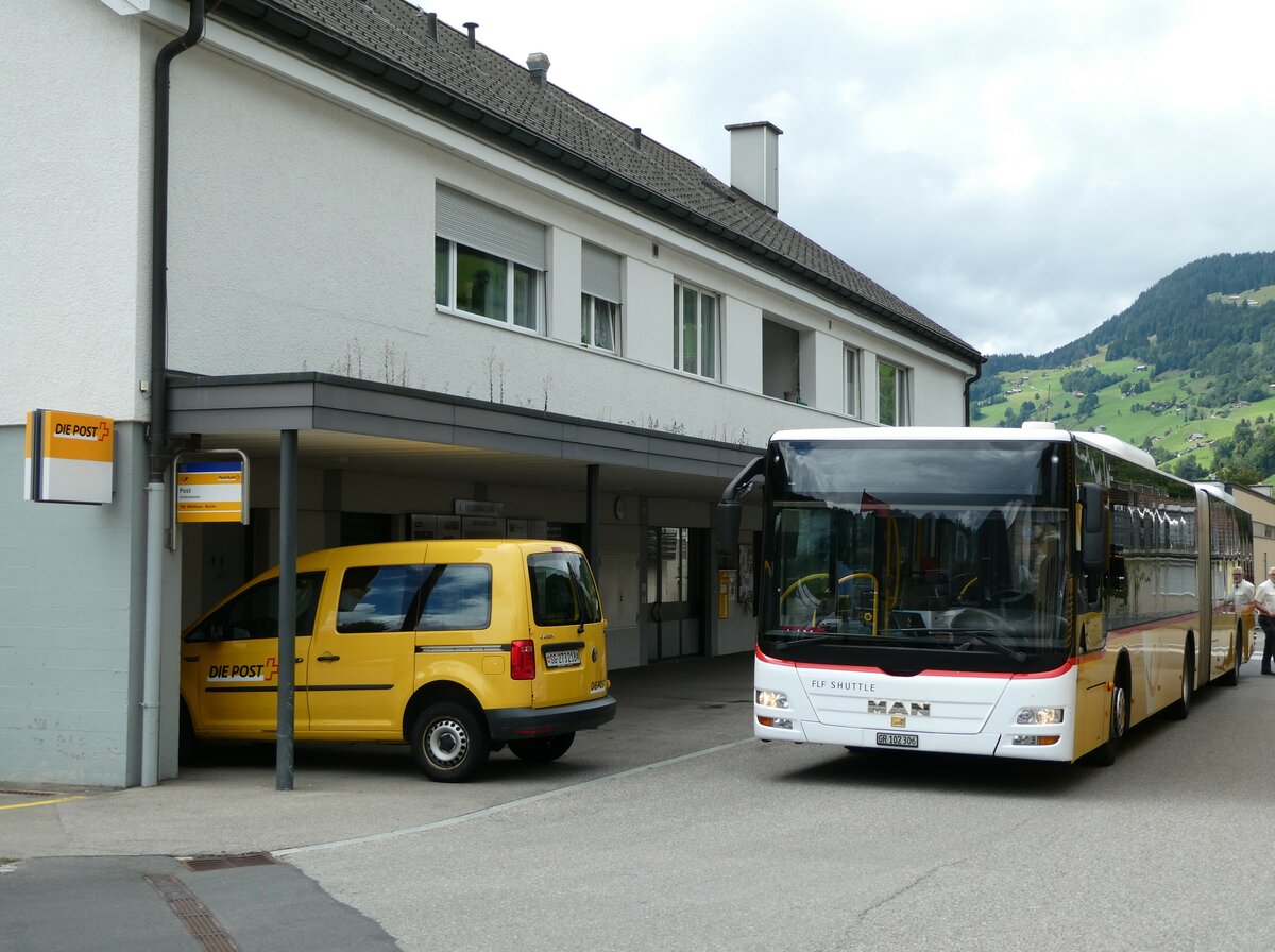 (239'243) - PostAuto Graub�nden - GR 102'306 - MAN (ex PostAuto Ostschweiz; ex Kistler, Reichenburg) am 20. August 2022 in Unterwasser, Post
